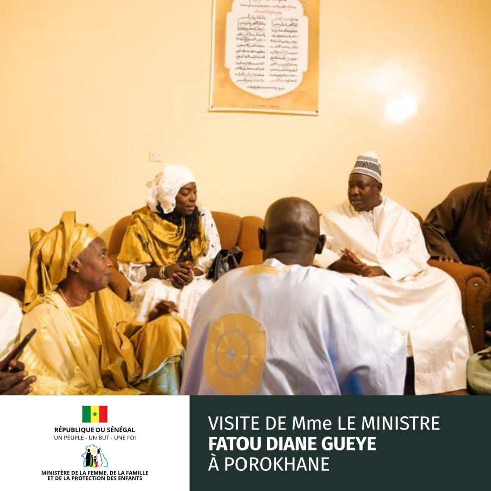 Magal de Prorokhane: Visite de Mme Fatou Diané Guèye, Ministre de la Femme au Daara Sokhna Mame Diarra Bousso (Photos)