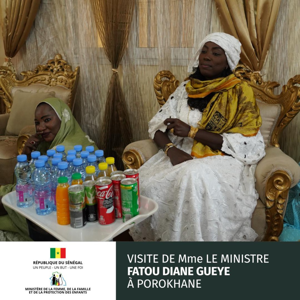 Magal de Prorokhane: Visite de Mme Fatou Diané Guèye, Ministre de la Femme au Daara Sokhna Mame Diarra Bousso (Photos)