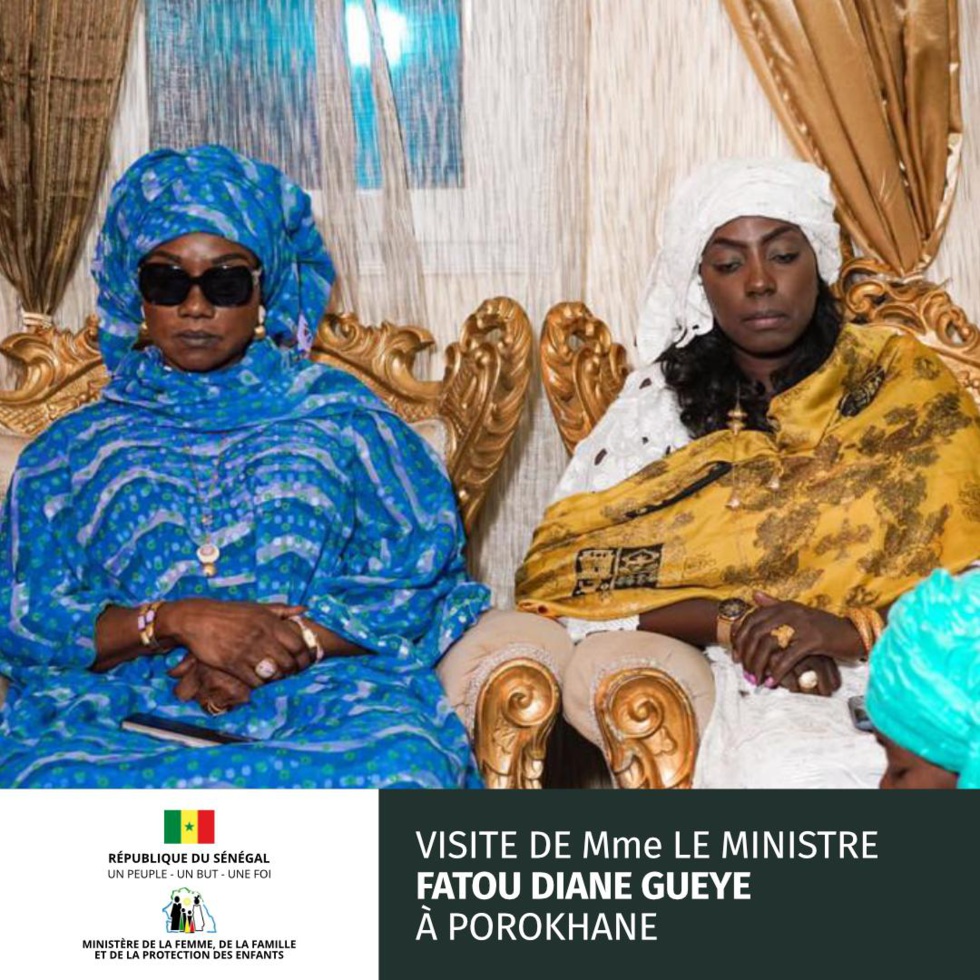 Magal de Prorokhane: Visite de Mme Fatou Diané Guèye, Ministre de la Femme au Daara Sokhna Mame Diarra Bousso (Photos)