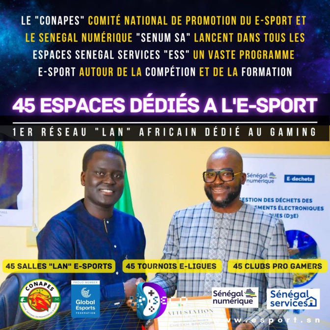 1er réseau *Lan1 africain dédié à la pratique compétitive du jeu vidéo : Le processus de professionnalisation de l’E-Sport2 se concrétise au Sénégal !