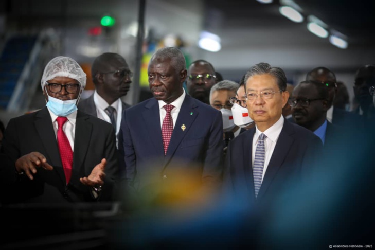 Photos : Visite du Parc industriel intégré de Diamniadio (P2ID) du président de l’Assemblée nationale du Sénégal, Amadou Mame Diouf et son hôte chinois, Président Zhao Léji