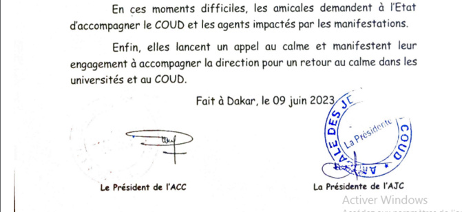 Attaques du Campus social de l’Ucad : Les amicales du Coud condamnent cette violence inqualifiable et appellent l’Etat à sanctionner