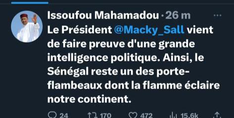 Antonio Guterres, Issoufou Mouhamadou et Umaro Embalo saluent la décision du Président Sall