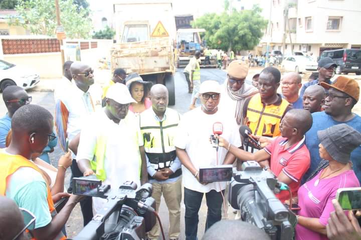 Photos/ Commune de Mermoz-Sacré-Cœur: Visite de chantiers du maire de Dakar, Barthélemy Dias