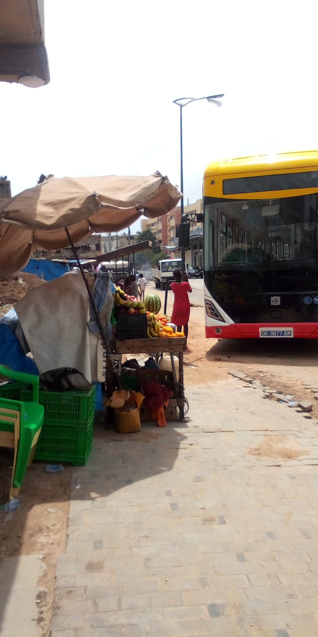 Photos/ BRT: Dérapage d’un bus rapide transit à hauteur de Yacinthe Thiandoum