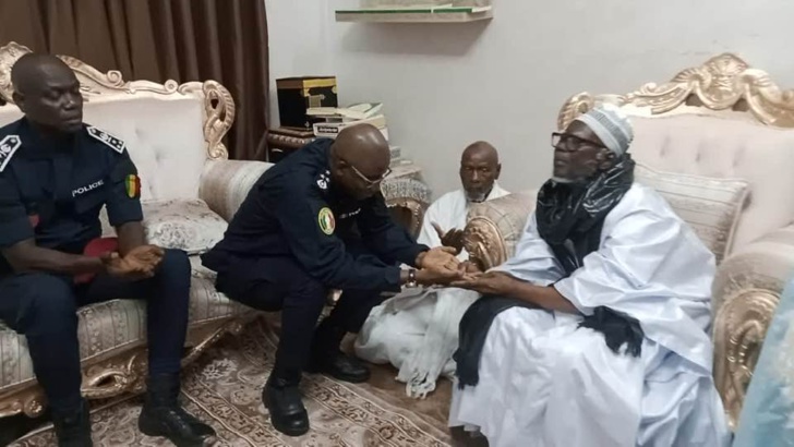 Photos/ Magal 2023: Le contrôleur général Modou Diagne, DG adjoint de la police nationale chez le khalife général des Mourides