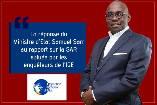 Les observations de M. Samuel Sarr issues du rapport de l'IGE sur la SAR