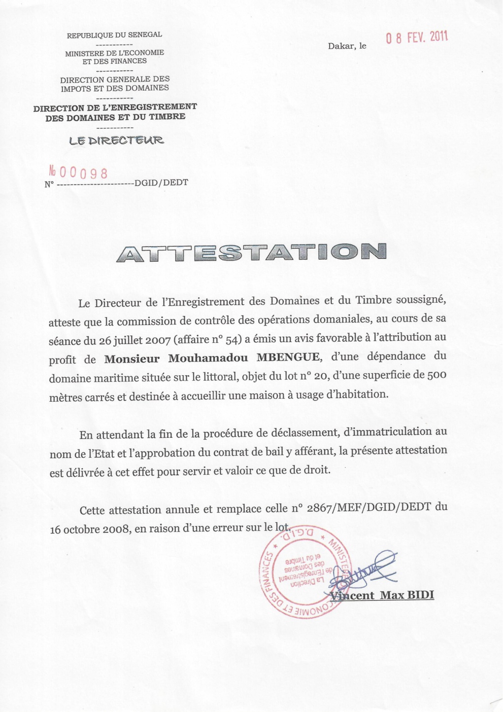 Affaire Surfer Paradise : El Hadji Oumar Sèye surfe sur des mensonges et porte presse contre M. Mbengue ( Documents )