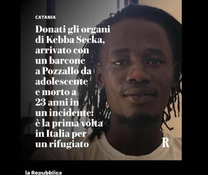 Un acte généreux et fait marquant en Italie : Un jeune migrant offre à titre posthume, ses organes à un hôpital