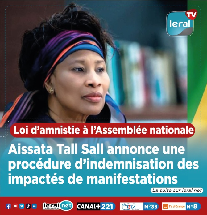 Loi d’amnistie à l’Assemblée nationale: Aissata Tall Sall annonce une procédure d’indemnisation des impactés de manifestations