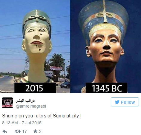 Egypte : Le buste raté de Néfertiti provoque un tollé