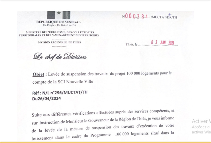 En conflit foncier avec des Hollandais: Le gouverneur vient de donner raison au promoteur de Sci Nouvelle Ville