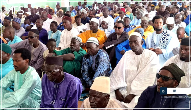 Tabaski 2024-Kaffrine: Cheikh Ahmed Tidiane Ndao, l’imam de la Grande mosquée prie pour un bon hivernage