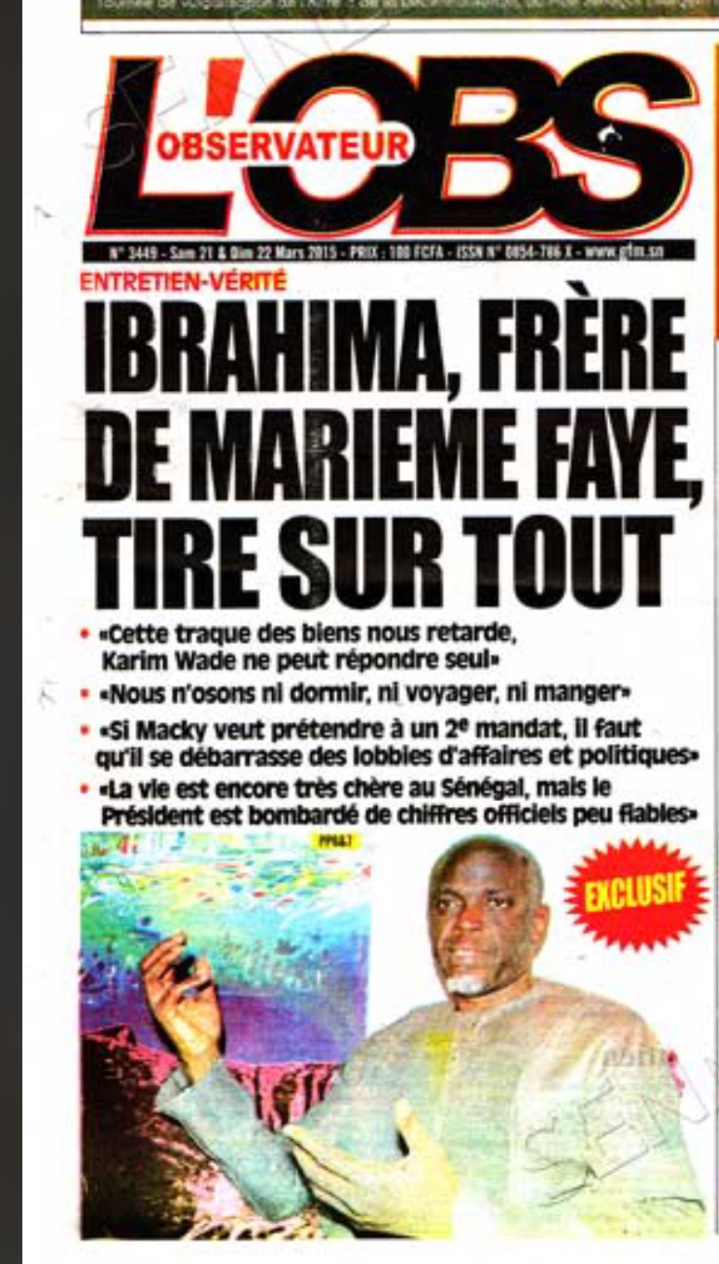 Ibrahima Faye dit Iba n’est pas n’importe qui dans la galaxie familiale du président de la République. Le dernier enfant de Macky Sall porte le nom de l’ainé de la famille de Mareme Faye. Iba avait ses entrées à la présidence et pouvait voir le chef de l’Etat comme bon lui semblait. C’est la raison pour laquelle personne ne comprenait sa sortie