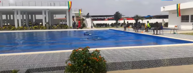 Inauguration de la piscine olympique de l’Ecole des sapeurs-pompiers A Thiès, le Général Tine sensibilise sur les cas de noyade