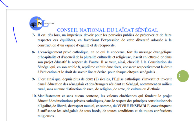 L’école privée catholique au Sénégal : Un cadre d’accueil et de promotion du vivre ensemble