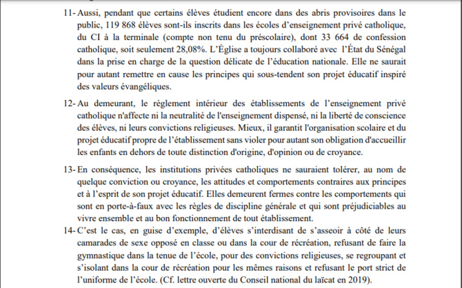 L’école privée catholique au Sénégal : Un cadre d’accueil et de promotion du vivre ensemble