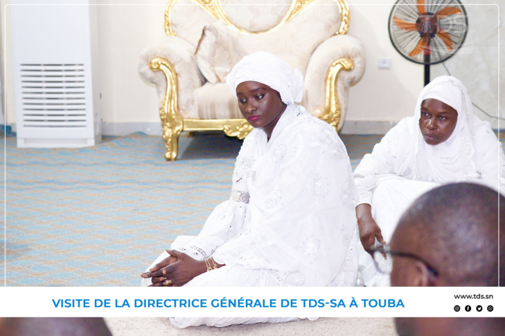 Photos/ Grand Magal de Touba : Dr Aminata Sarr Malick Ndiaye, DG de TDS-SA, reçue par le Khalife général des Mourides, Serigne Mountakha Mbacké