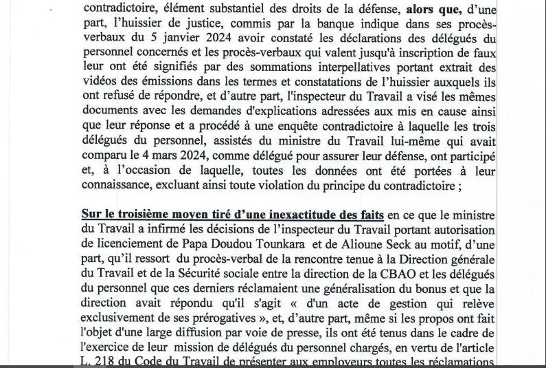 Demande de Réintégration des délégués licenciés de la Cbao Attijariwafa banq SA: La Cour suprême vient de casser la décision du ministre