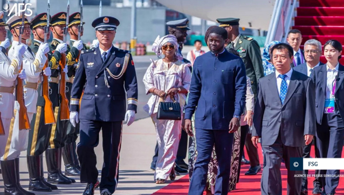 Coopération Sénégal-Chine :  Les images de l’arrivée du Président Bassirou Diomaye Faye à Beijing