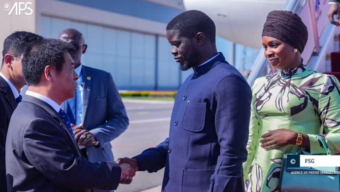 Coopération Sénégal-Chine :  Les images de l’arrivée du Président Bassirou Diomaye Faye à Beijing