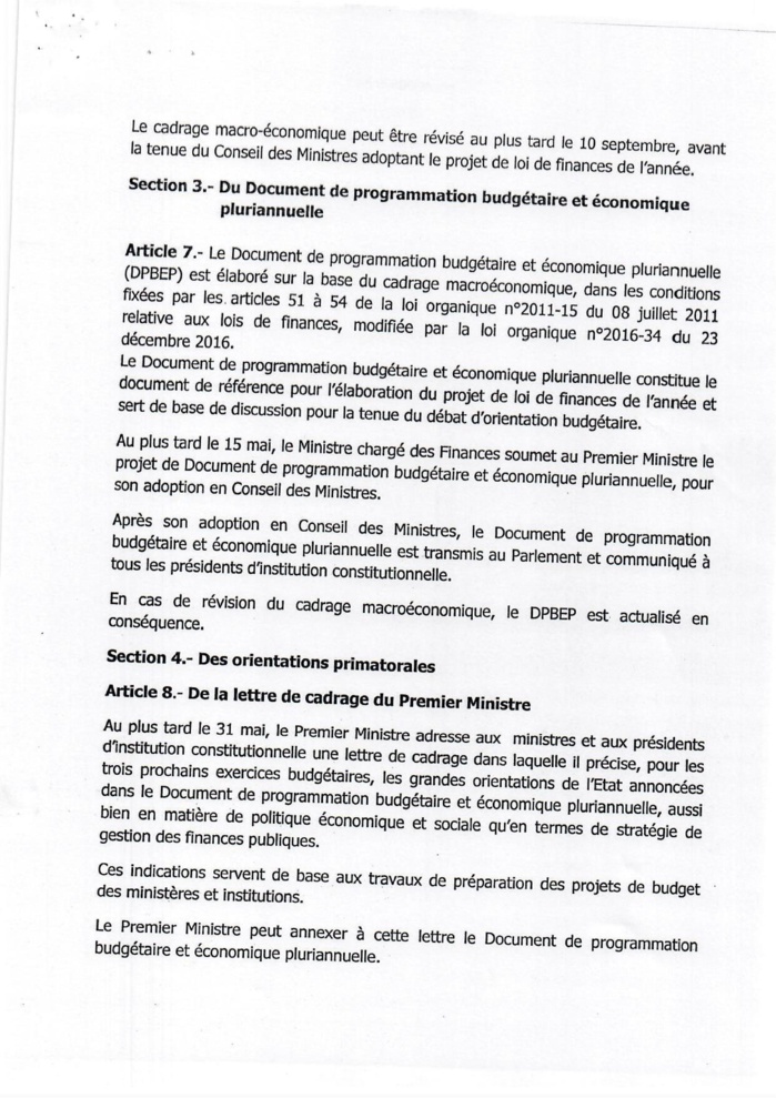 Réponse au journaliste de Walf TV : Cheikh Diba exonéré de toute responsabilité sur les chiffres – Preuve par décret