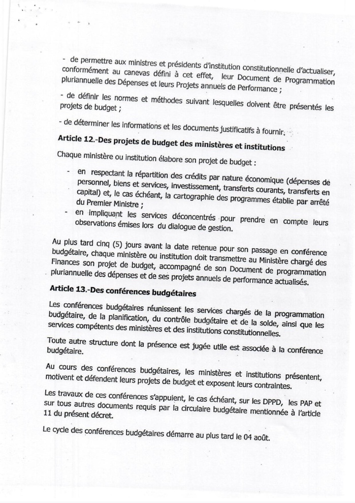 Réponse au journaliste de Walf TV : Cheikh Diba exonéré de toute responsabilité sur les chiffres – Preuve par décret