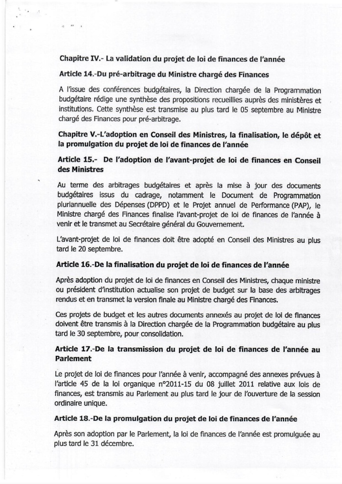 Réponse au journaliste de Walf TV : Cheikh Diba exonéré de toute responsabilité sur les chiffres – Preuve par décret