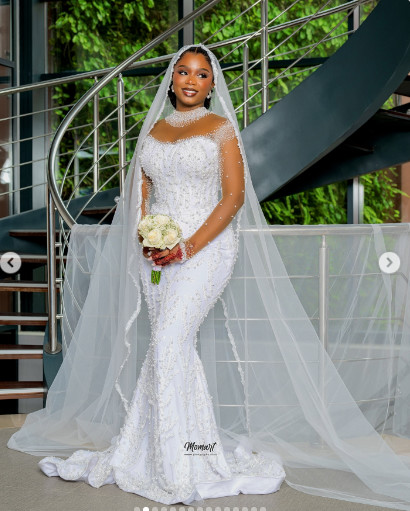 Mariage avec Bril Fight: admirez la magnifique robe de Dieyna Baldé (Photos)