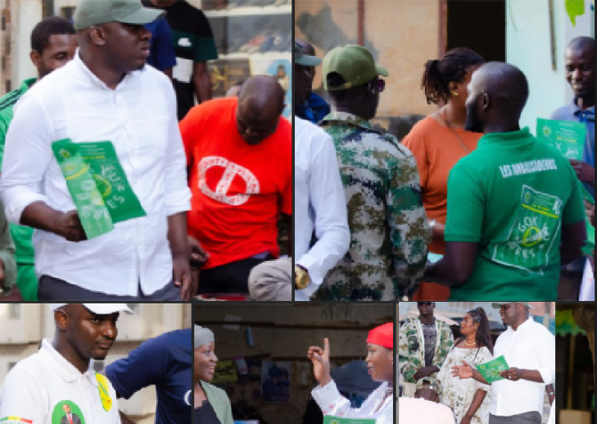 La coalition Gox yu bees en campagne de proximité :  Mahamadou Hamidou Diallo à la Médina et à la Gueule-Tapée