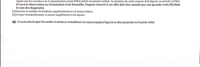 Département de Pikine : Le procès-verbal des opérations électorales