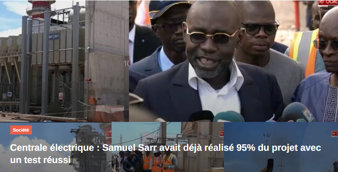 Centrale électrique : Samuel Sarr avait déjà réalisé 95% du projet avec un test réussi