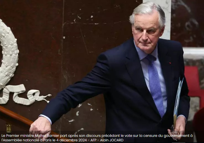 Le gouvernement de Michel Barnier renversé par l'Assemblée nationale