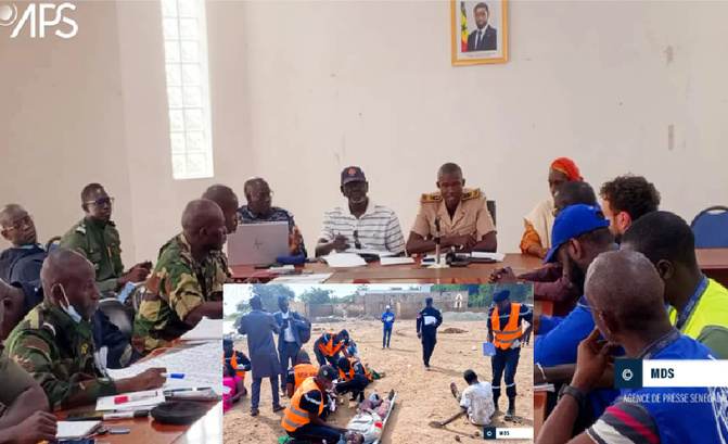 Résilience face aux catastrophes naturelles : Un exercice de secours réunit à Matam les forces de sécurité du Sénégal et de la Mauritanie