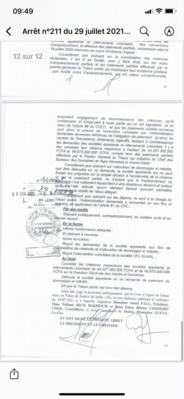 Arret n°211 du 29 juillet 2021-SOFICO contre DGID: Retour sur les faits (Documents)