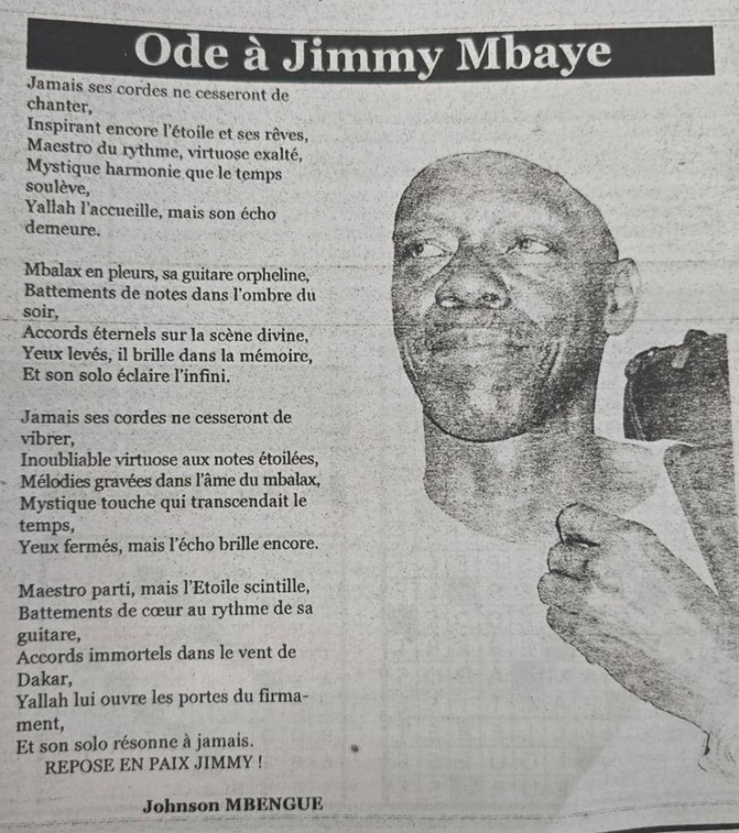 Ode à Jimmy Mbaye