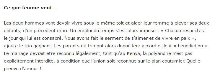 Kenya: Deux hommes ont signé un accord pour épouser la même femme