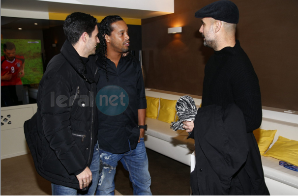 Photos: Ronaldinho et Pep Guardiola au Parc des Princes, ce dimanche pour la rencontre PSG vs Monaco