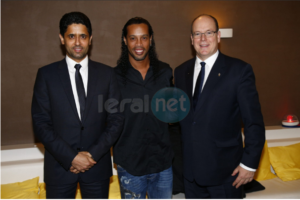 Photos: Ronaldinho et Pep Guardiola au Parc des Princes, ce dimanche pour la rencontre PSG vs Monaco