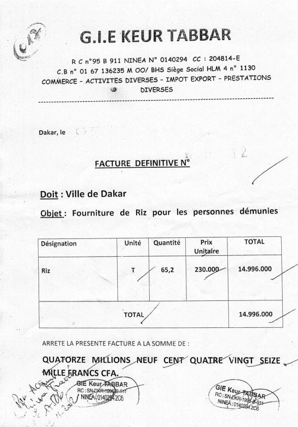 Fausses factures du Gie Keur Tabbar, faux procès-verbaux de réception et mandats de payement signés de sa main : Au-delà des aveux de Mbaye Touré & Cie, voici les preuves matérielles qui enfoncent Khalifa Sall