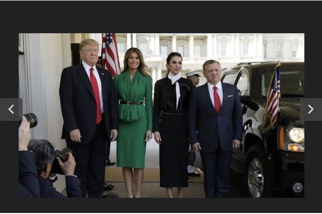 Melania Trump guide Rania de Jordanie à la Maison-Blanche