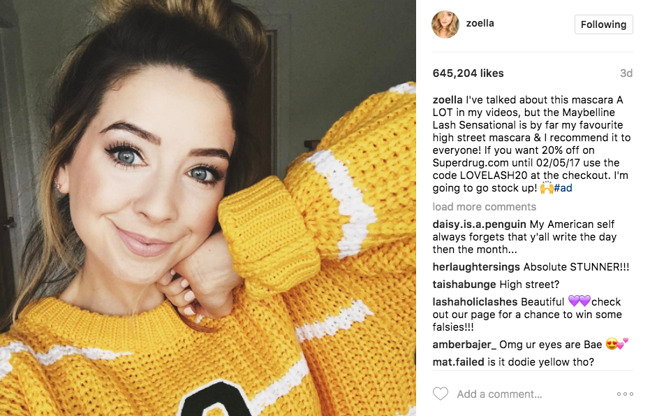 Photos: Qui est Zoella, la youtubeuse, beauté la plus influente au monde ?