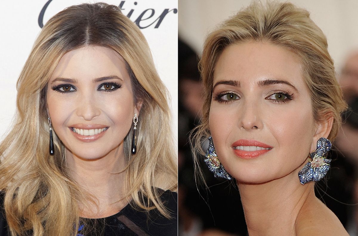 Photos: Ivanka Trump Ivanka Trump a eu les yeux marrons, puis verts et à nouveau marron. 