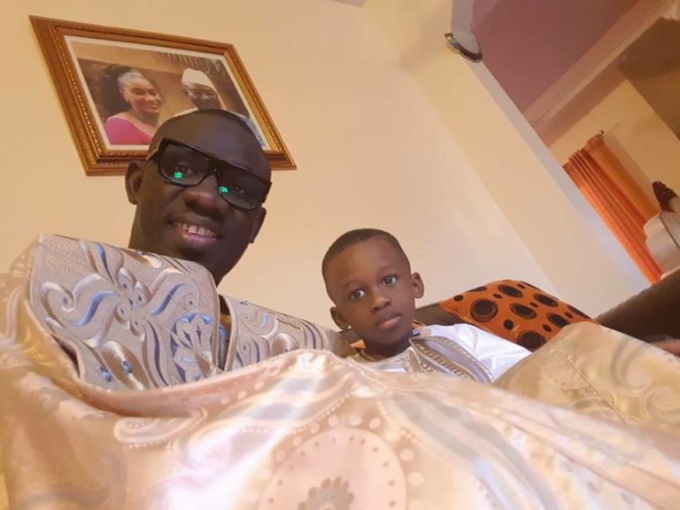 ( 04 Photos) La Tabaski de Pape Diouf avec son fils !