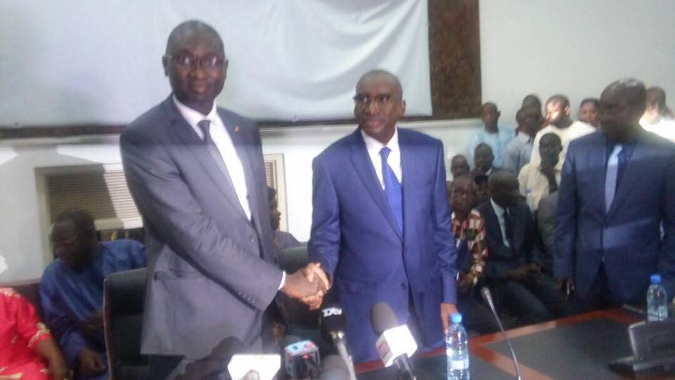 Photos: La cérémonie de passation de service entre le ministre de la Justice sortant, Sidiki Kaba et son successeur, Ismaïla Madior Fall 