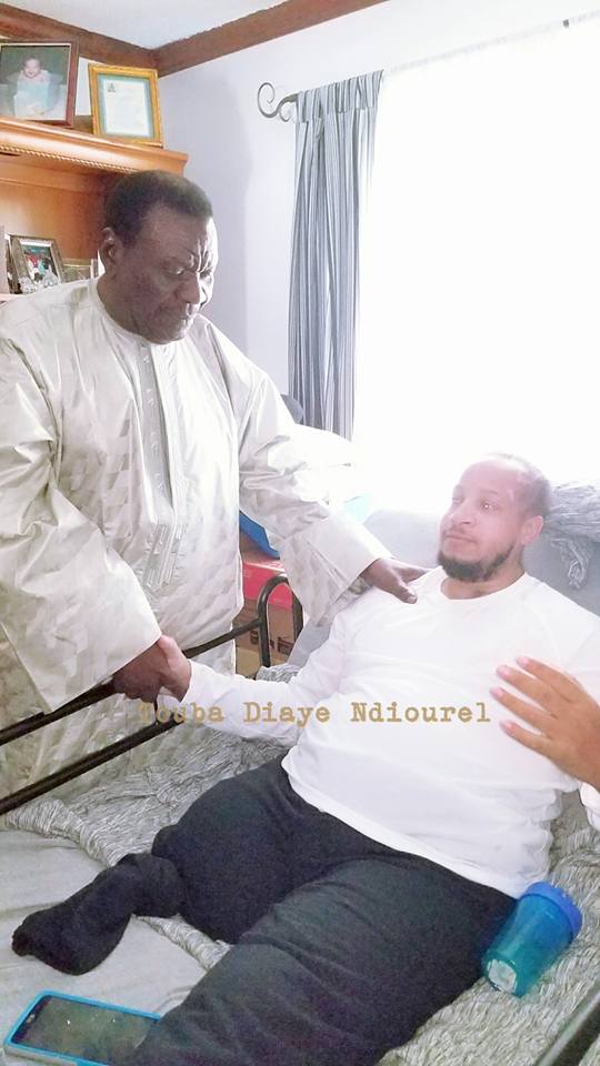 Photos: La visite de Cheikh Béthio Thioune chez son talibé américain Abdul Ahad et sa famille suite à leur accident