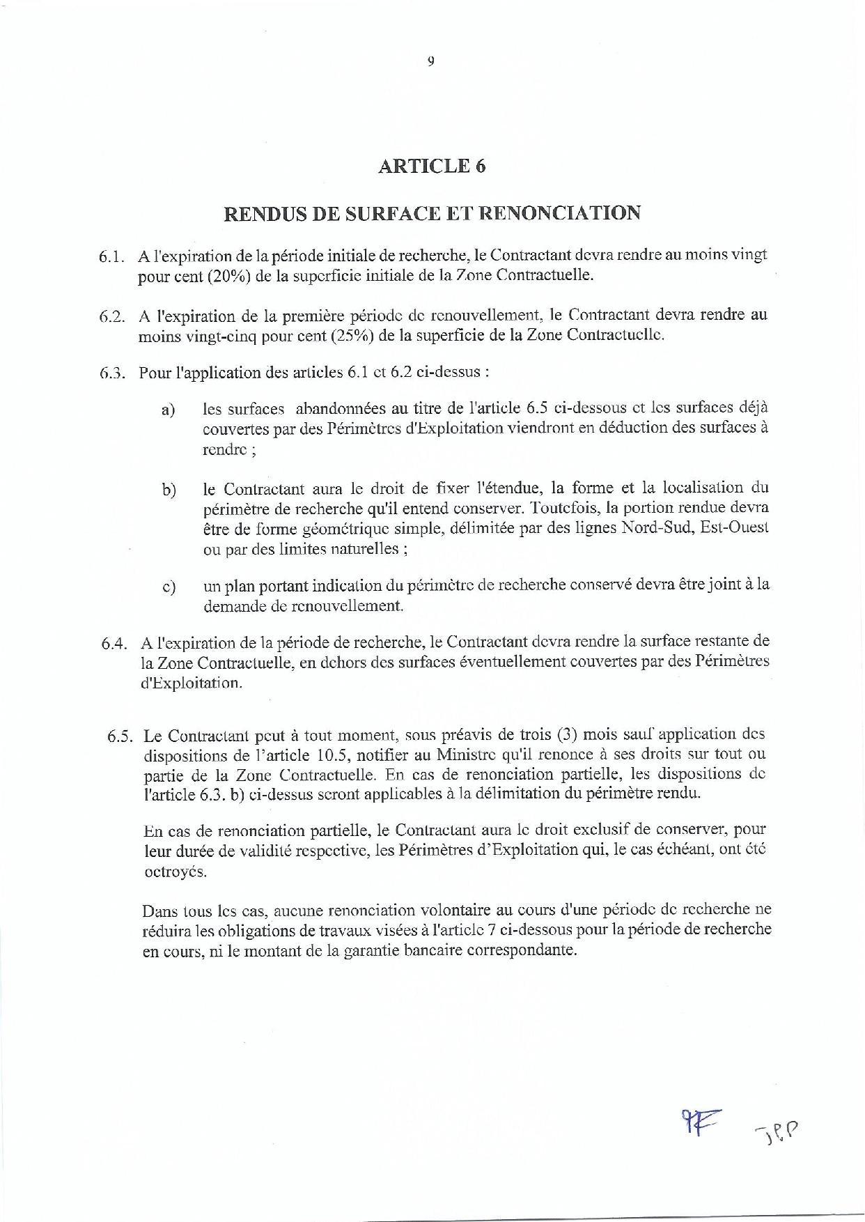 Contrat de recherche et de partage de production d'hydrocarbure " Rufisque Offshore" entre l'Etat du Sénégal et Total (Part 1)