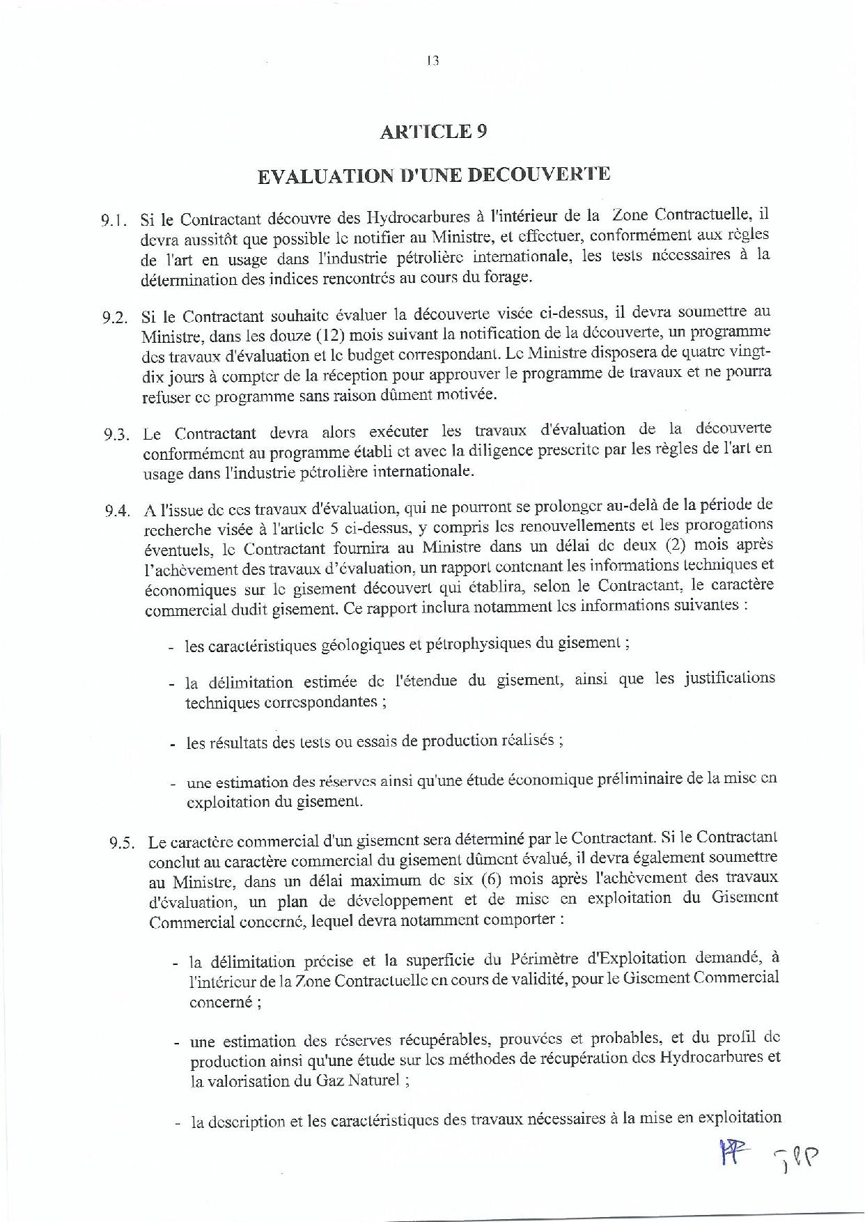 Contrat de recherche et de partage de production d'hydrocarbure " Rufisque Offshore" entre l'Etat du Sénégal et Total (Part 1)