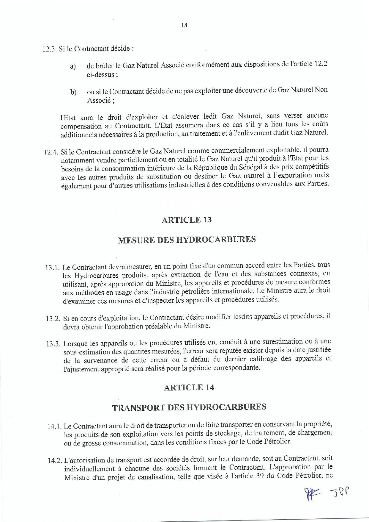 Contrat de recherche et de partage de production d'hydrocarbure " Rufisque Offshore" entre l'Etat du Sénégal et Total (Part 1)