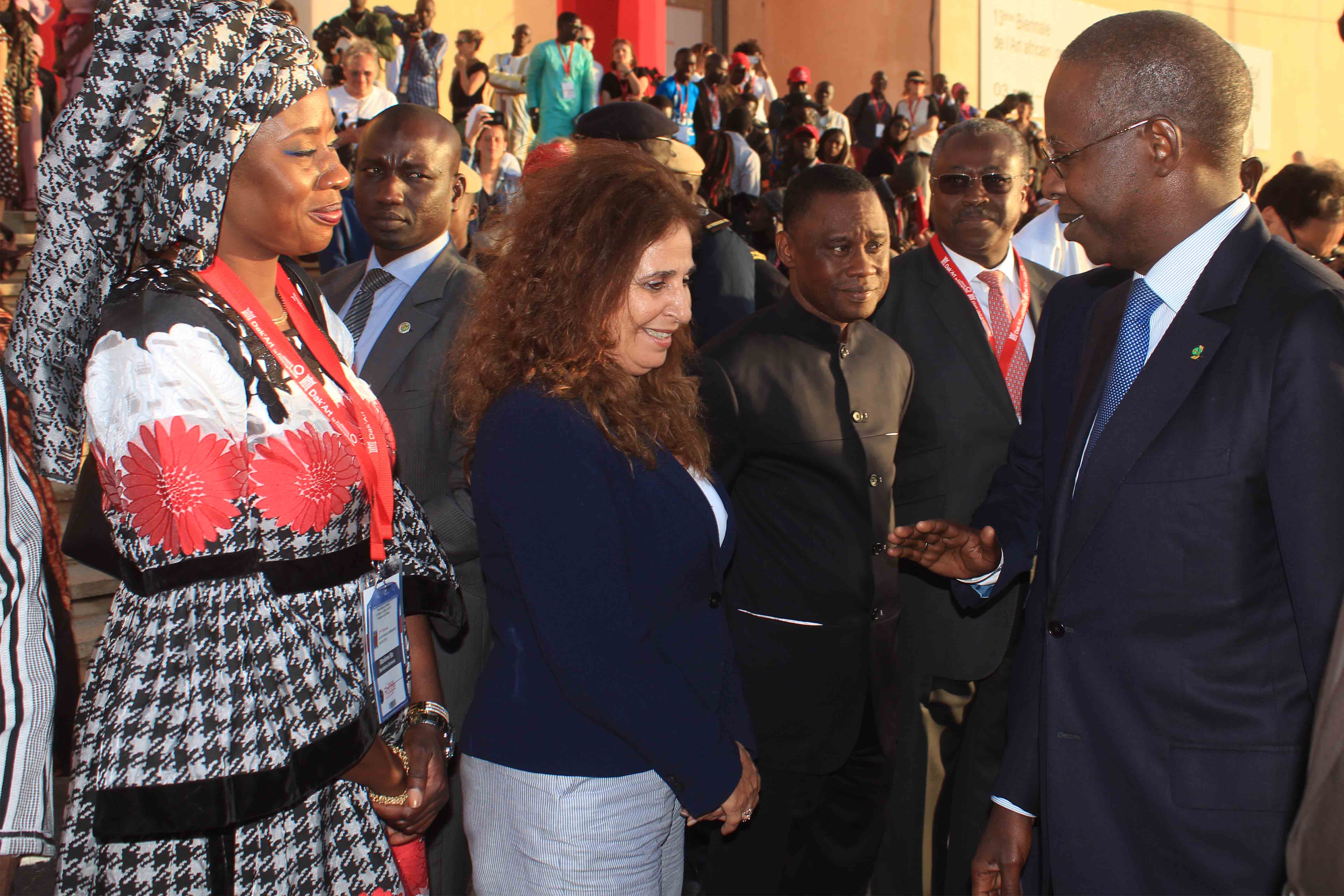 Photos : Mahamamed Dionne avec Marième Bâ, la secrétaire générale de la Biennale